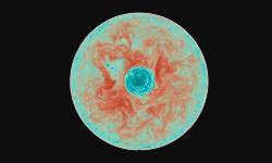 a slice through the simulated interior of a red giant star
