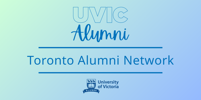 Toronto Alumni Network on a gradient blue background