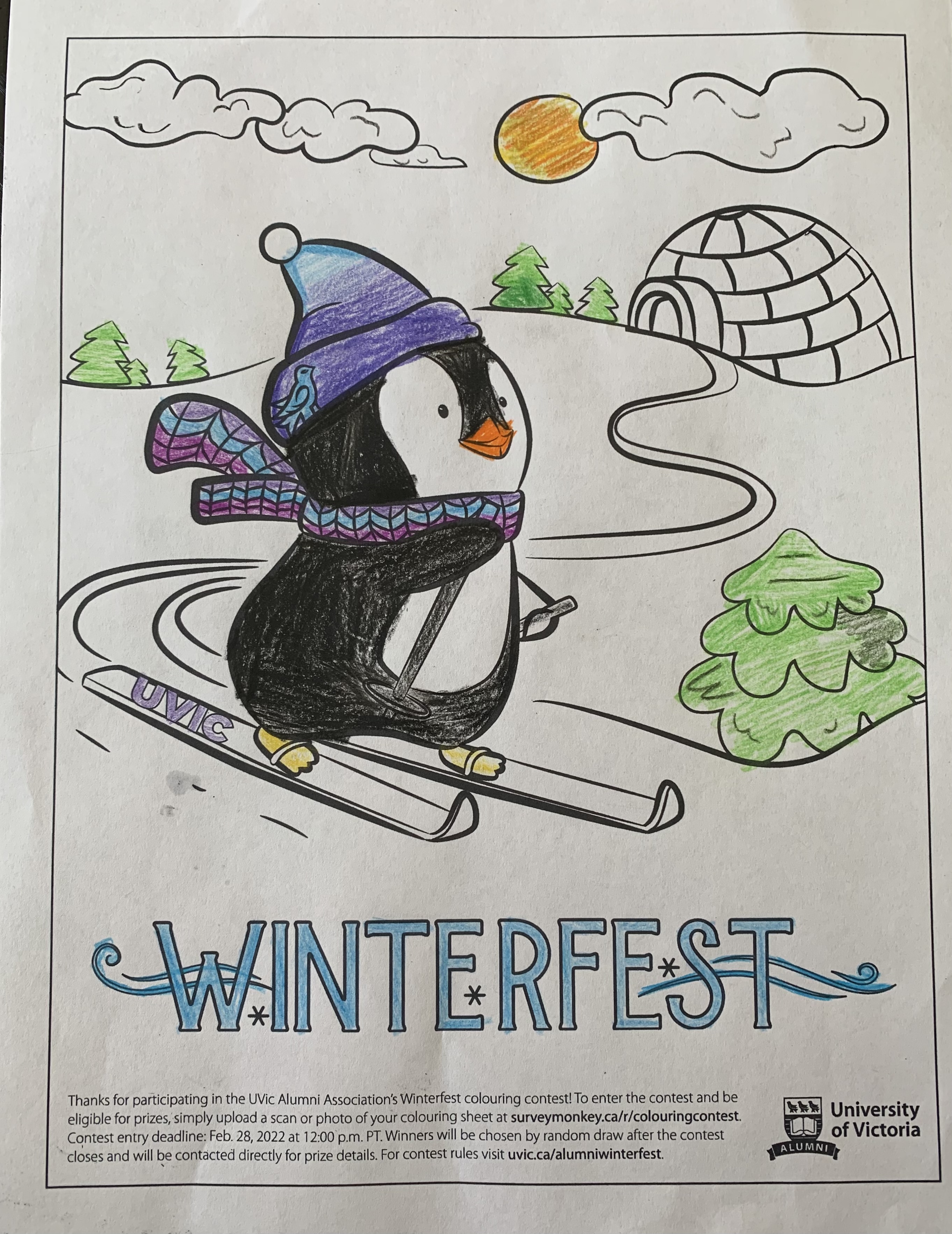 2022 Winterfest Colouring Contest Entry - 6-11 age category