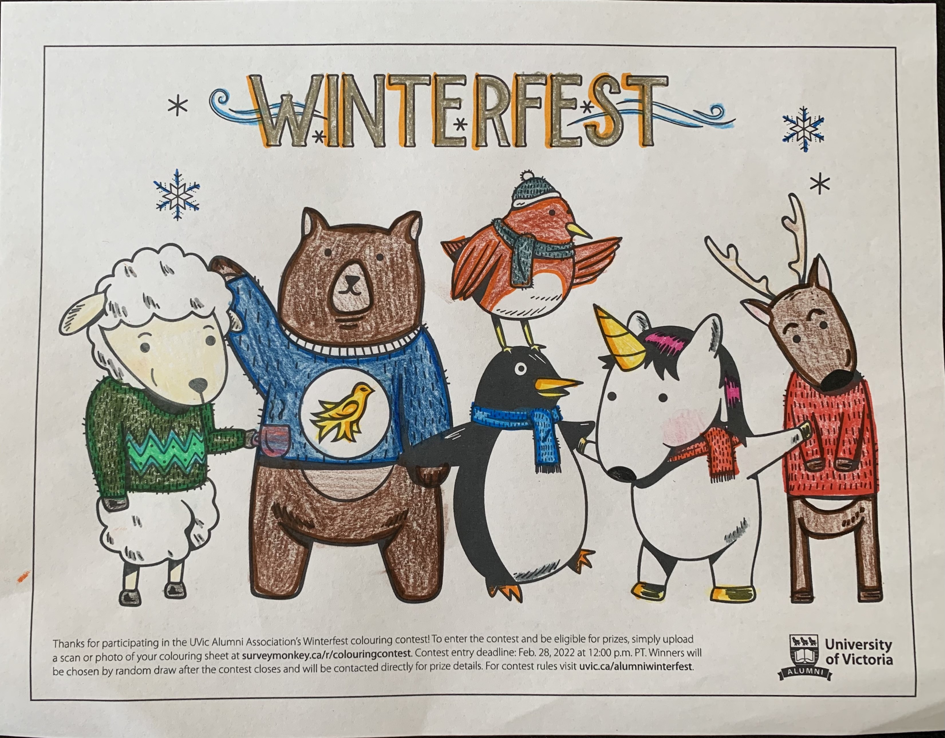2022 Winterfest Colouring Contest Entry - 6-11 age category