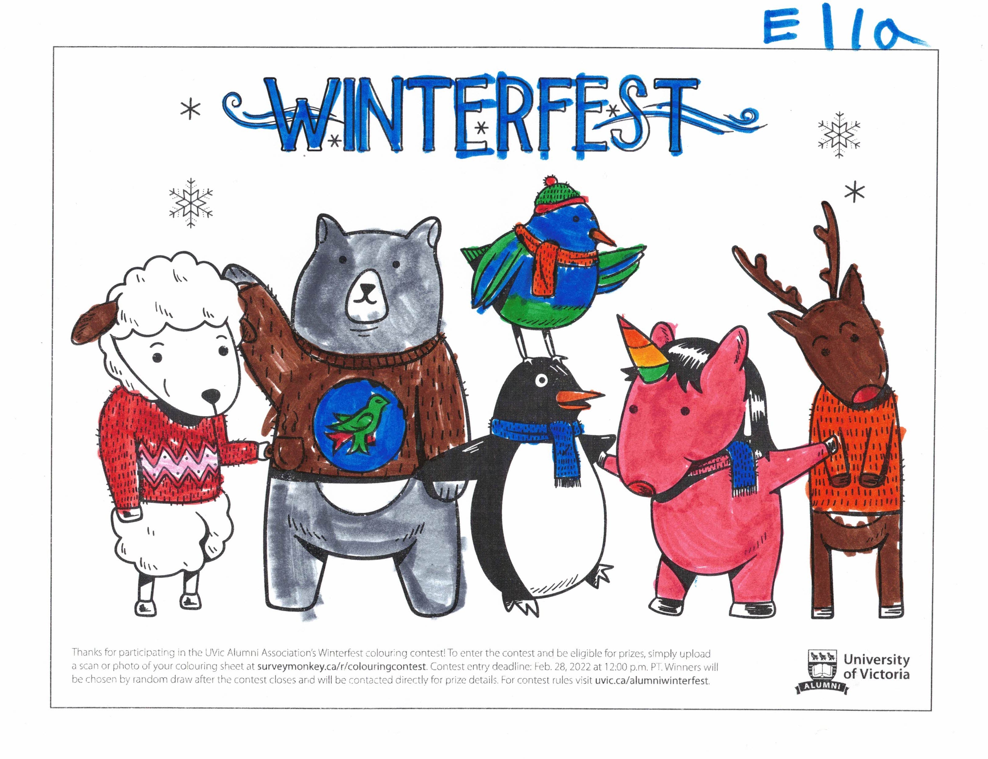 Colouring contest entry age 6-11