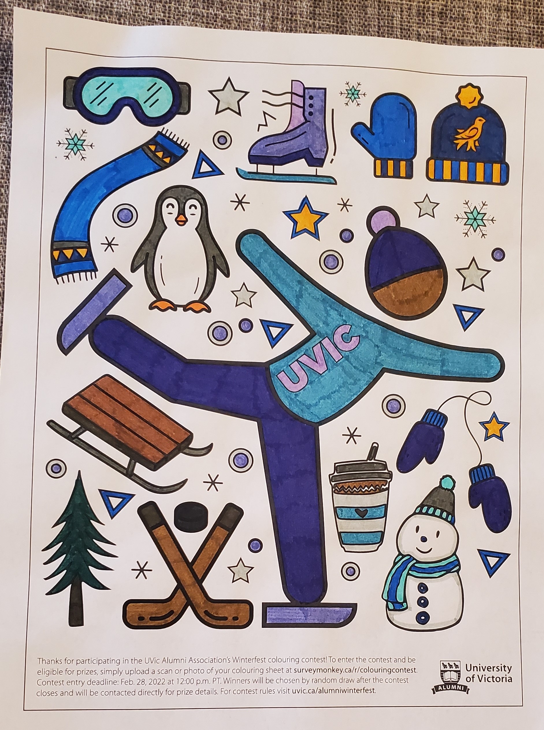 Adult entry for colouring contest 