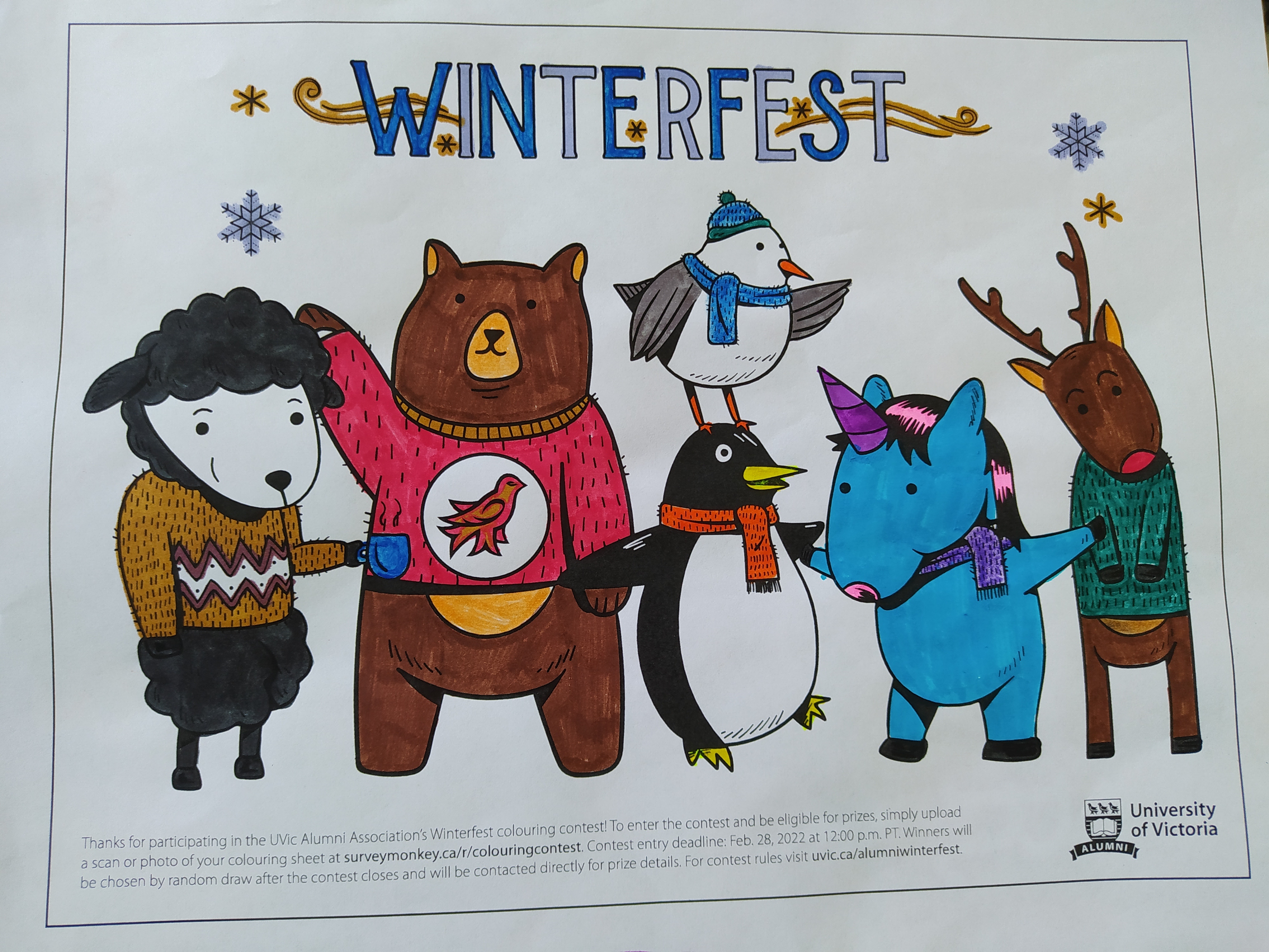 Winterfest colouring contest entry - adult