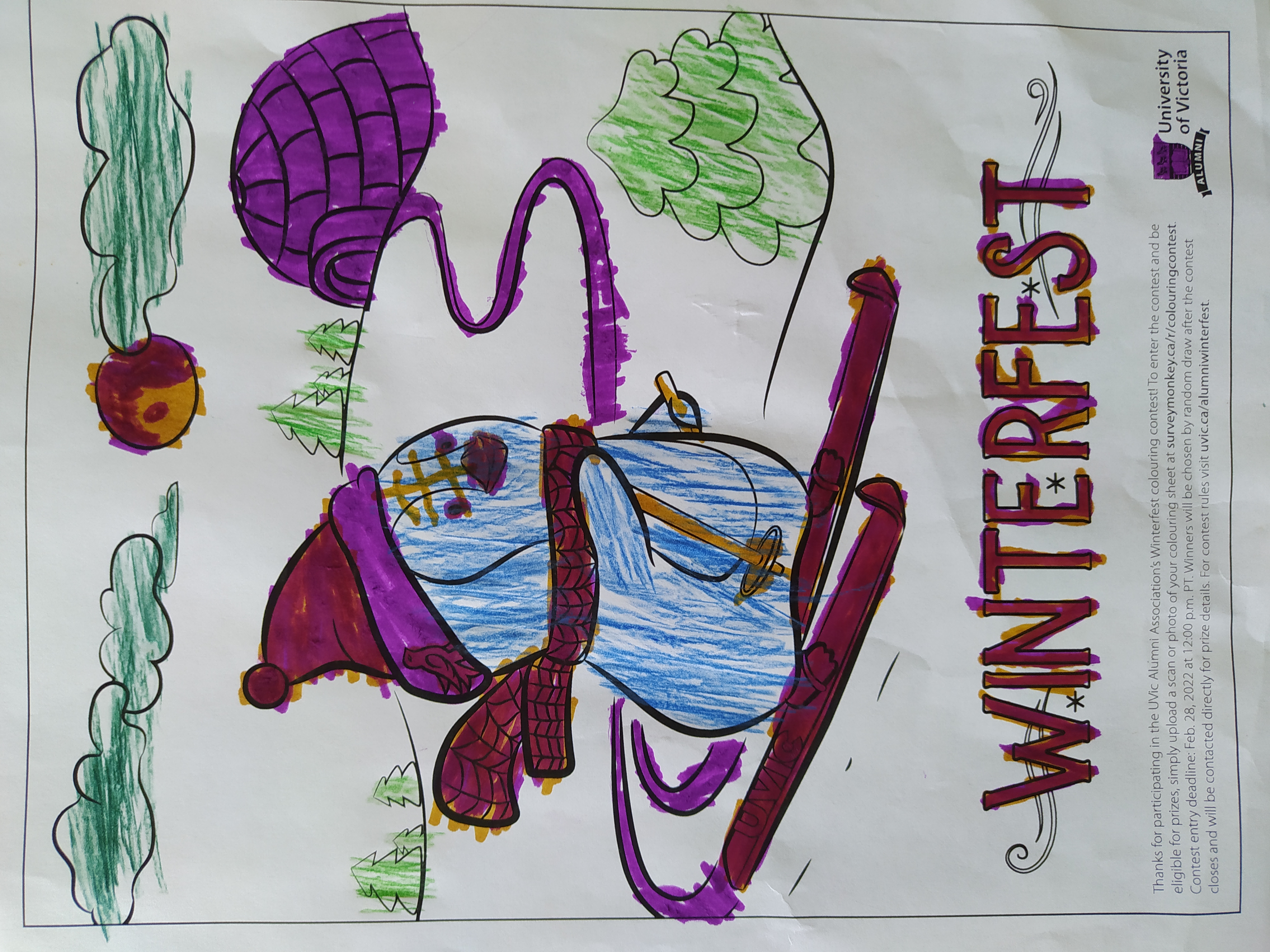 Winterfest colouring contest entry - ages 6-11