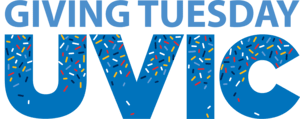 Giving Tuesday UVic logo, blue block letters
